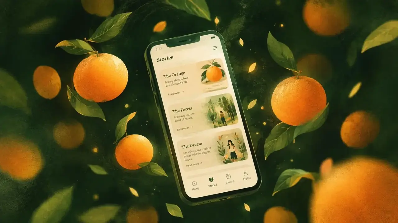下载 APP:把四季故事装进口袋 - 悟空短剧免费看 手机与黄果绿叶组成的 APP 下载主题图